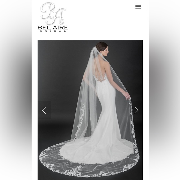 Bel Air Bridal Cathedral Veil V7496C - Picture 1 of 8